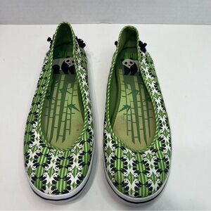 KEDS ELEANOR green PANDA slip on shoes women’s size 10 flats limited edition